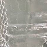 6 vintage Pasabahce clear glass fish plates