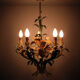 Italian metal flower chandelier, 1960s