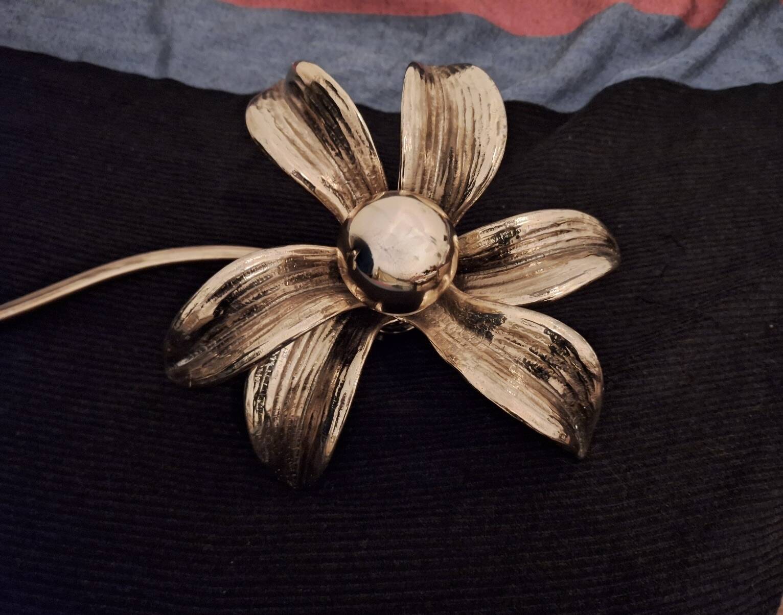 Brass organically shaped double wall or ceiling lights, 1970s