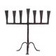 7-branch wrought iron Menorah candle holder, 1950s