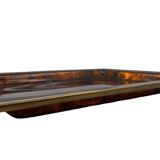 Hollywood regency brass and tortoiseshell lucite tray, Italy 1970s