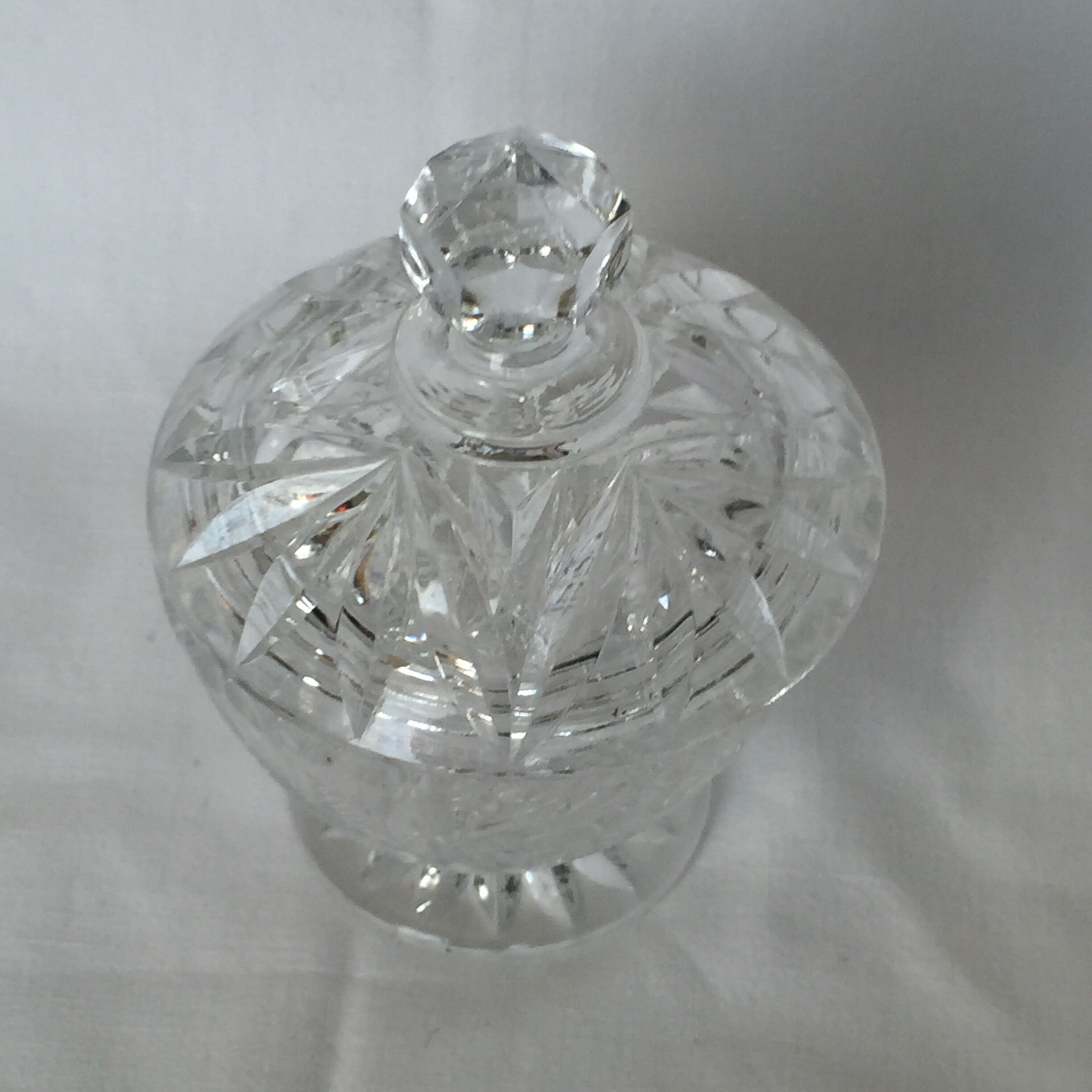 Candy dish in cut crystal