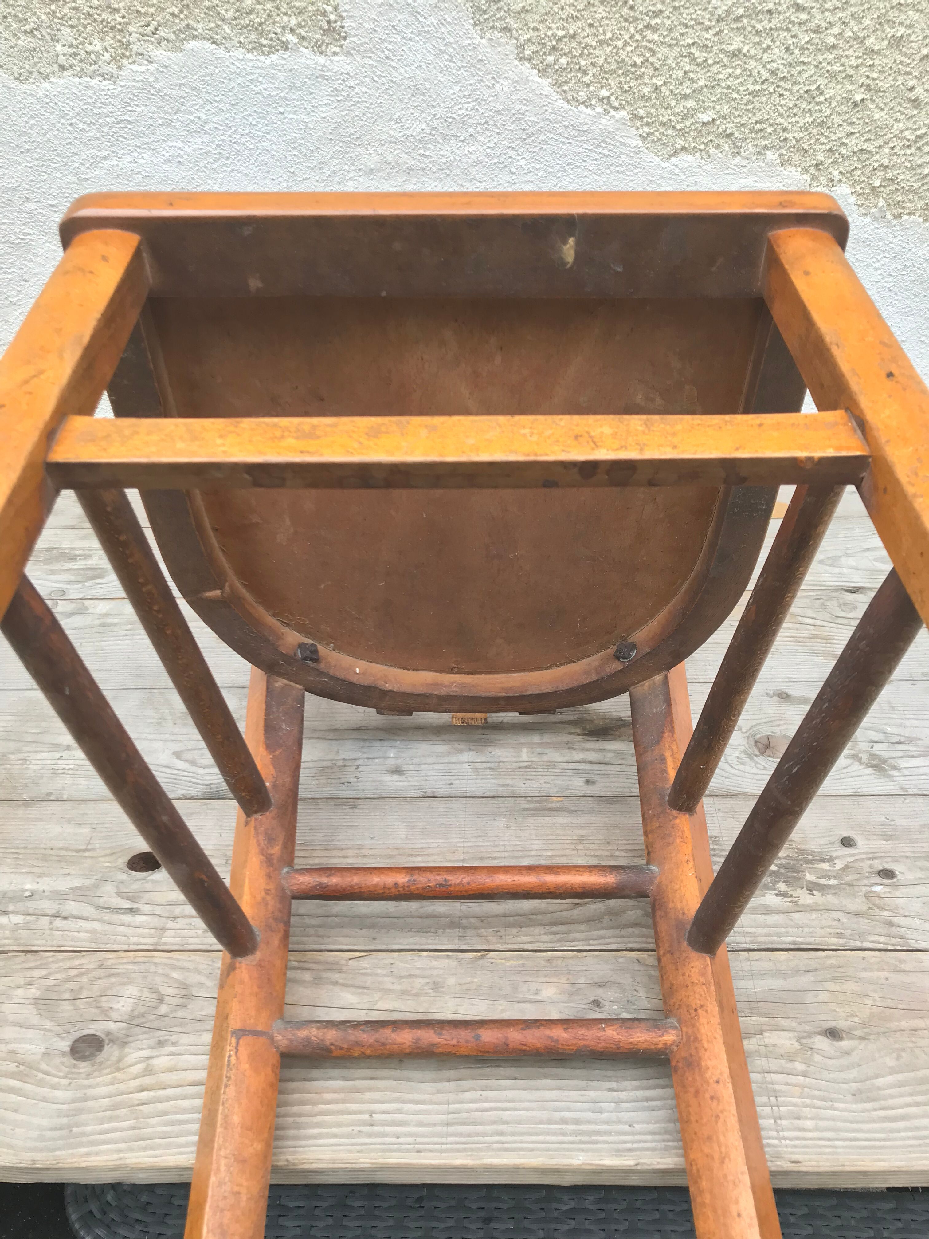 Set of 6 chairs bistro style baumann old 70s vintage wood