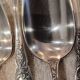 12 silver-plated metal dessert spoons, silversmith SFAM, rocaille design, 19.1 cm.