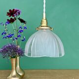 Vintage art deco frosted glass lampshade pendant light