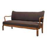 Solid Oak Sofa by Slagelse Møbelvaaek Denmark 1930s
