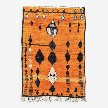 Tapis Berbere marocain boujad orange