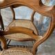 Set of 7 antique chairs canning and wood 1900s