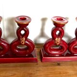 Pair of CAB ceramic candlesticks