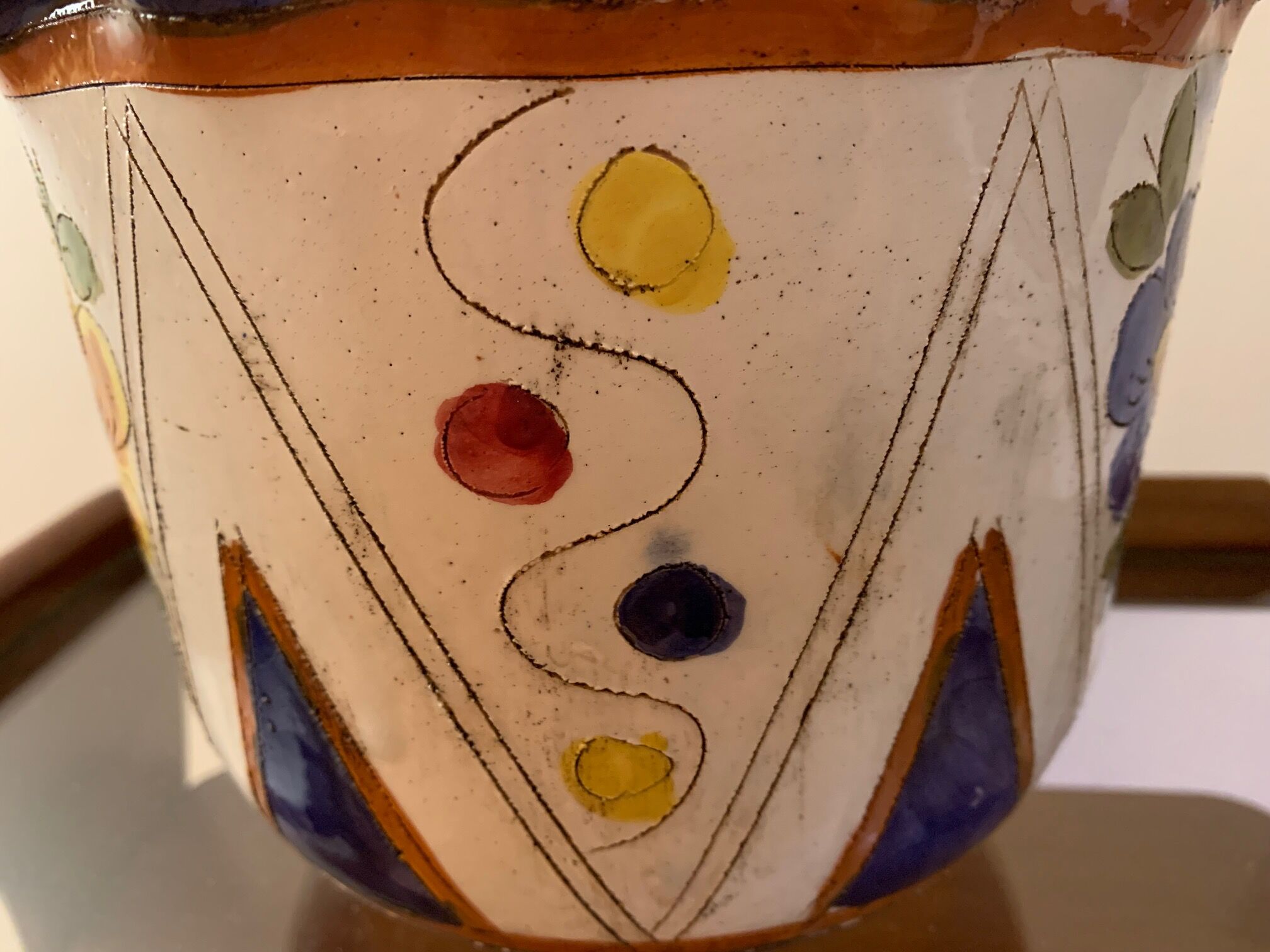 Ceramic pot pot, Spain, 1960s.