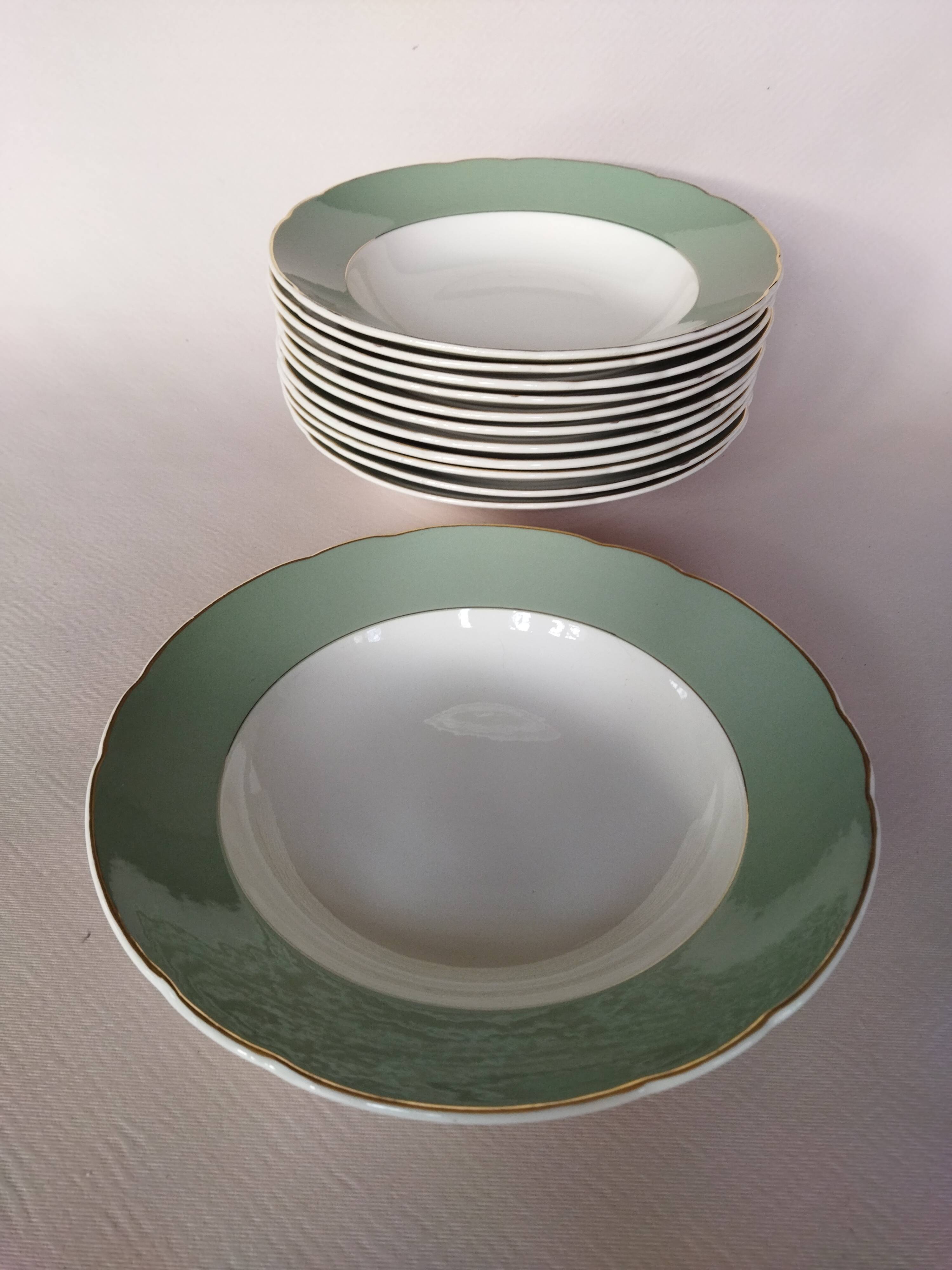 12 assiettes creuses Villeroy & Boch vintage 1960