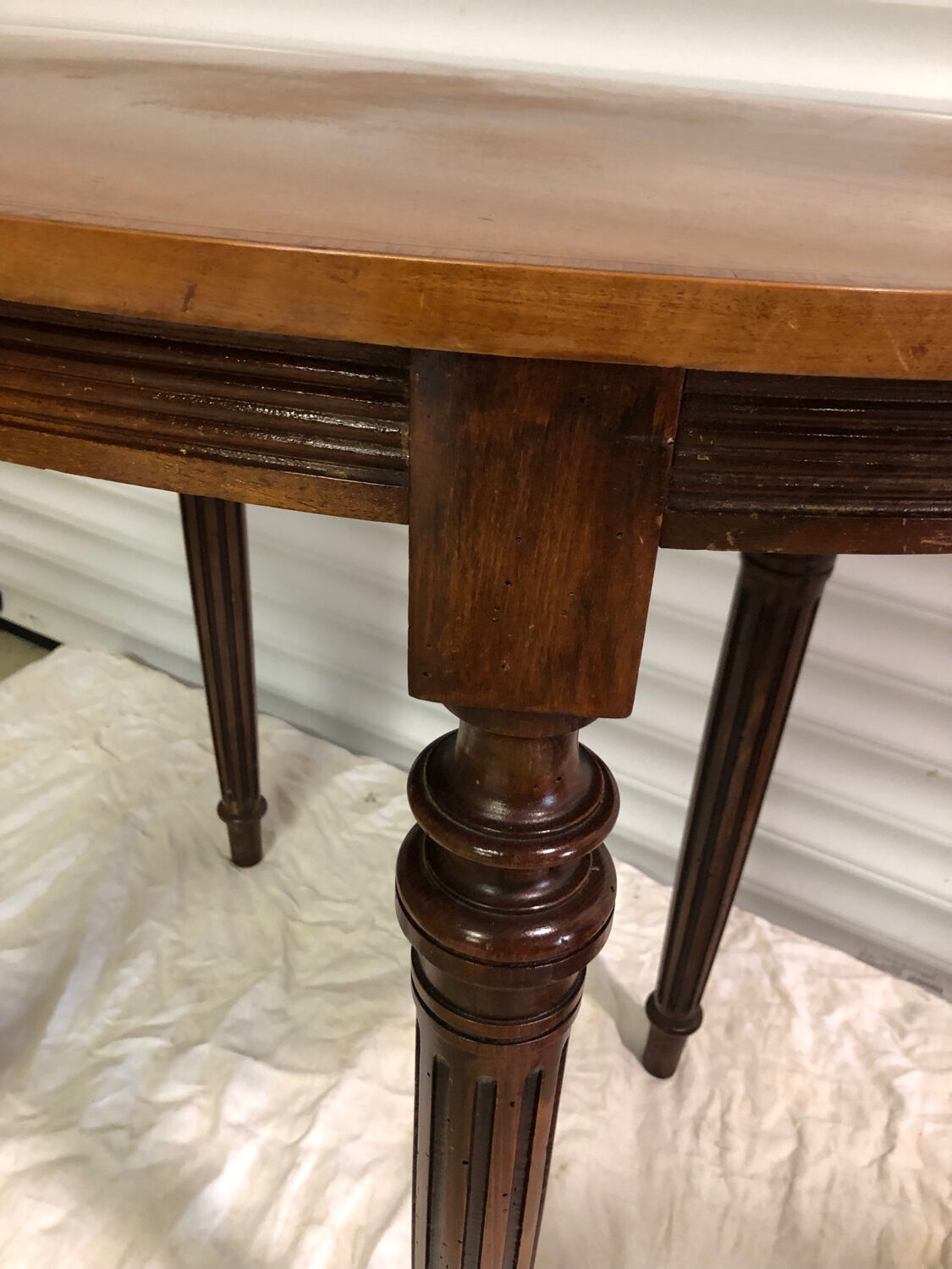 Solid wood oval table 1930