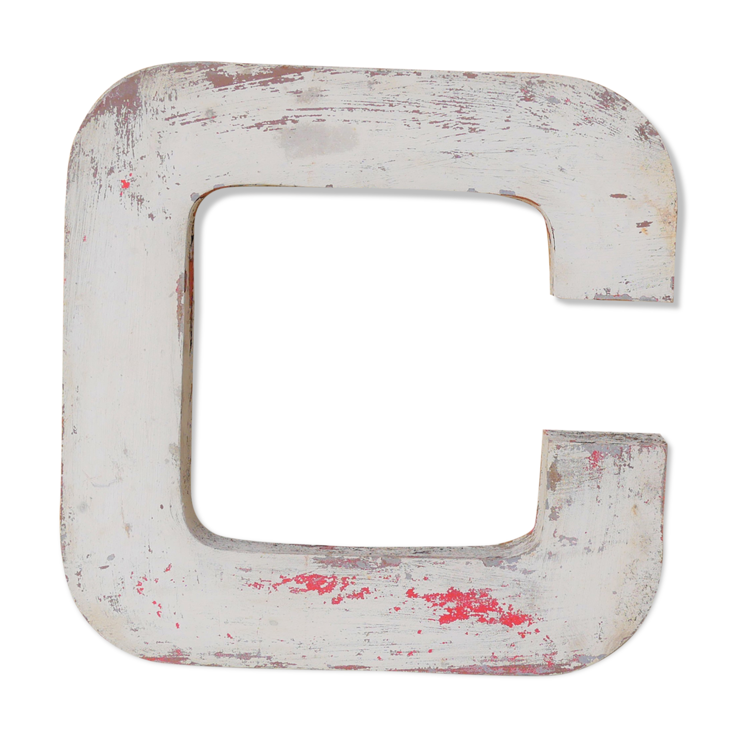 Vintage metal sign letter "C"