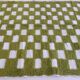 Green checkered rug - 288 x 184 cm