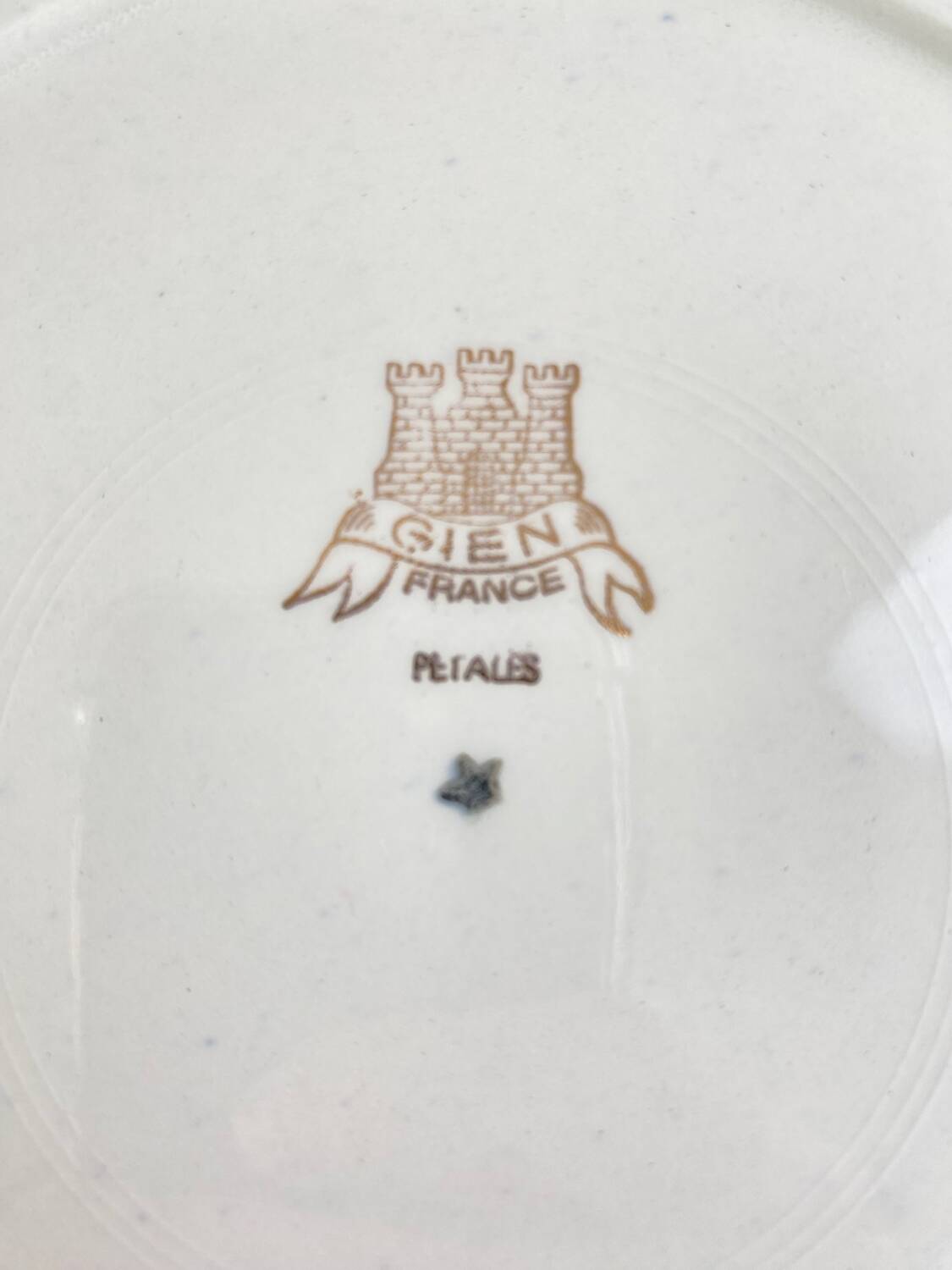 Set of 9 floral earthenware plates from gien