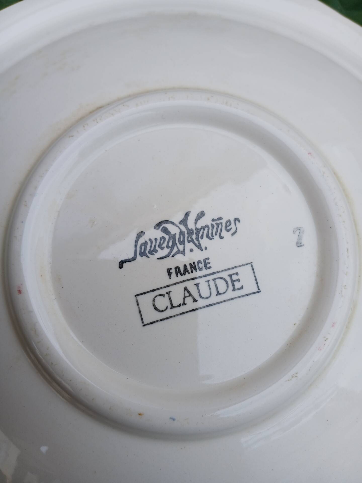 Small antique dish Sarreguemines