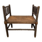 Turned wooden bench