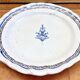 Old semi-hollow round dish XVIII Forges les eaux Rouen cul noir