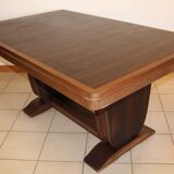Art deco table in Macassar ebony