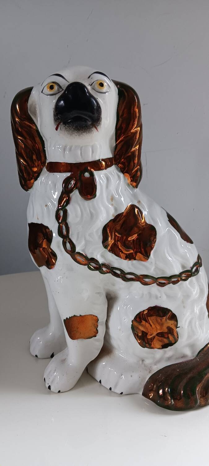 Jersey earthenware Staffordshire dog