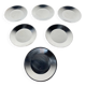 Set of 6 facix stainless steel dessert plates, italy
