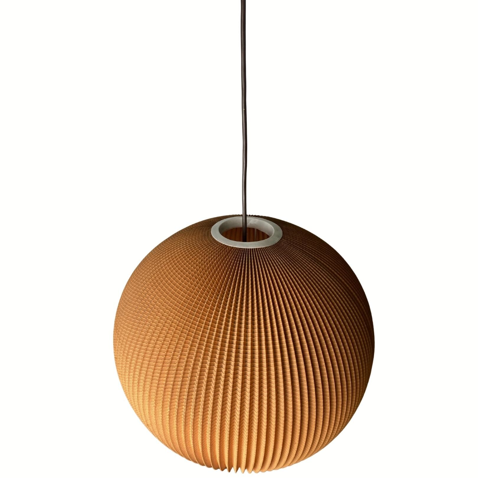 Space age cocoon plisse pendant lamps, 1960s