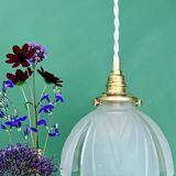 Vintage art deco frosted glass lampshade pendant light