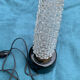 Glass night light black ceramic foot years 50 60