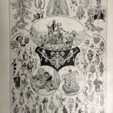 Illustration ancienne, encyclopedie Larousse, "Travestis"