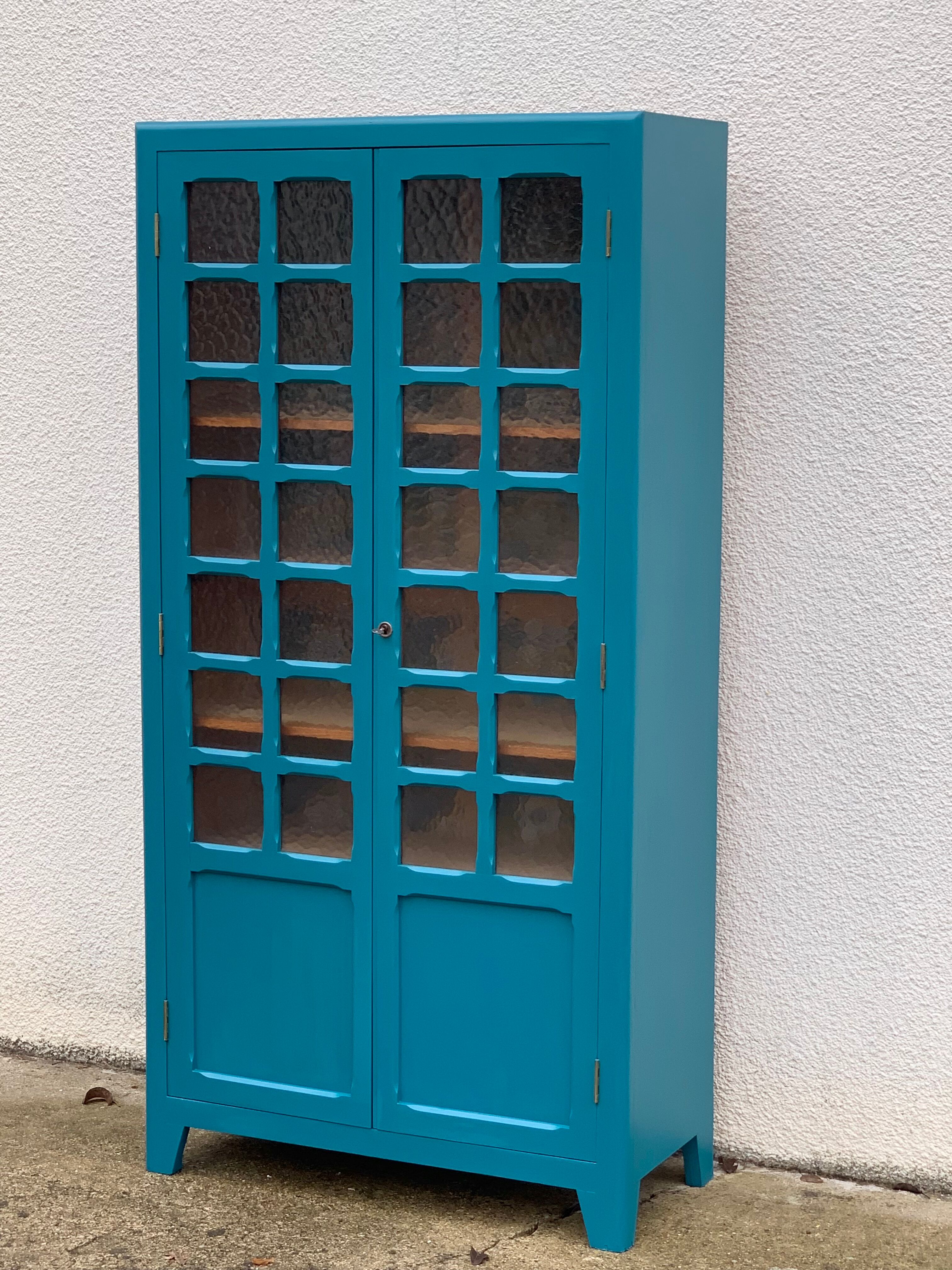 Parisian wardrobe glazed blue Peacock 1940