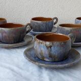 6 stoneware cups