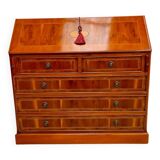 English secretary desk from Marway brand, leather top and precious wood veneer