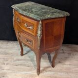Commode De Style Louis XV Avec Marbre Vert De Mer