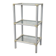 Small 3-Tier Shelf – White & Glass, Space Age Style