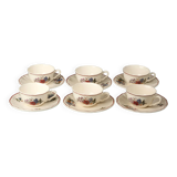 Coffee service in Sarreguemines earthenware, Agreste model.