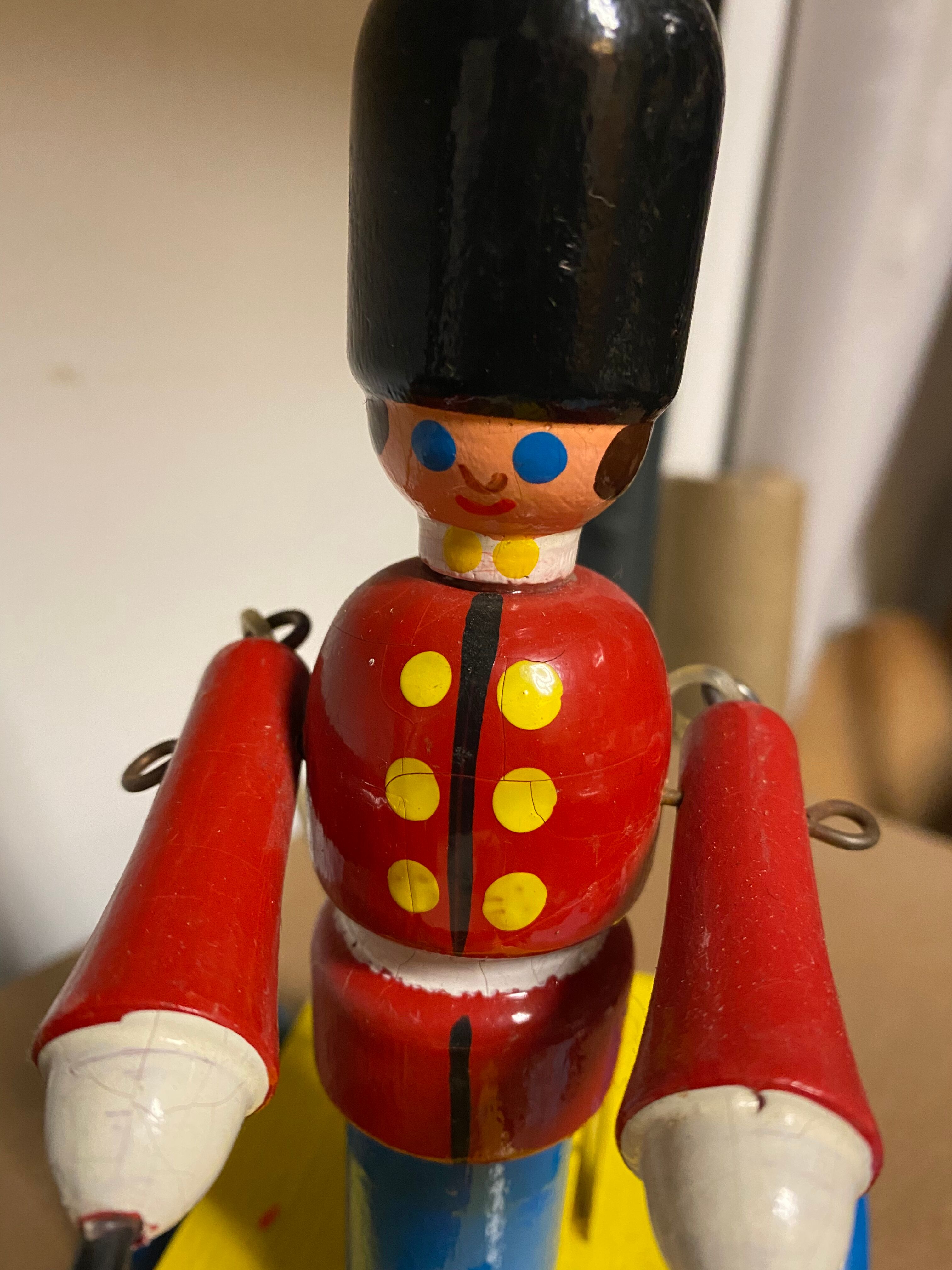 Old wooden toy to pull