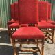 Vintage Louis XIII style chairs sheep bones in beech and velvet.