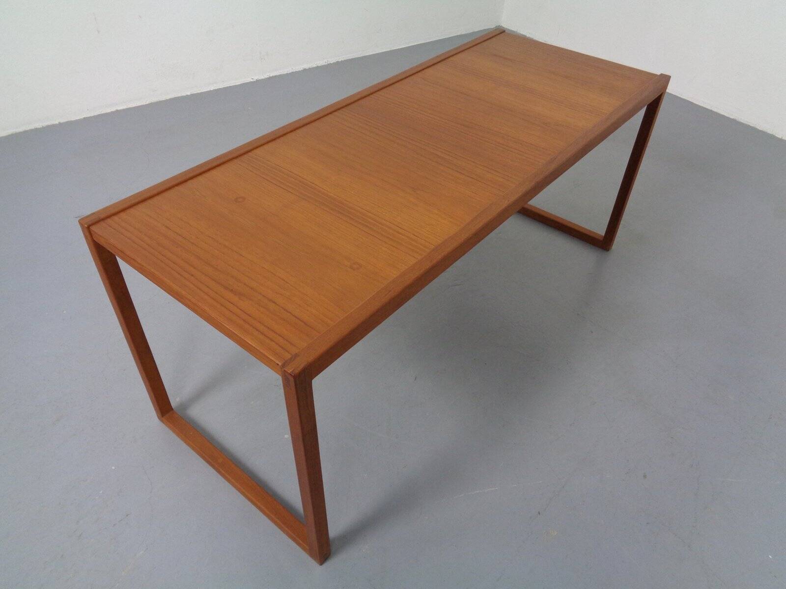 Large Danish Teak Coffee Table, 1960s