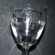 Lot de 6 verres à pied anciens en cristal gravé à l'acide - décor guirlande de fleurs noeuds 1900