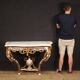 French lacquered and painted console in Louis XV style