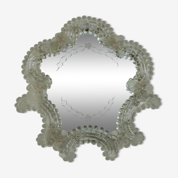 Miroir en verre de Murano (H 36cm)