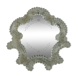 Murano glass mirror (H 36cm)