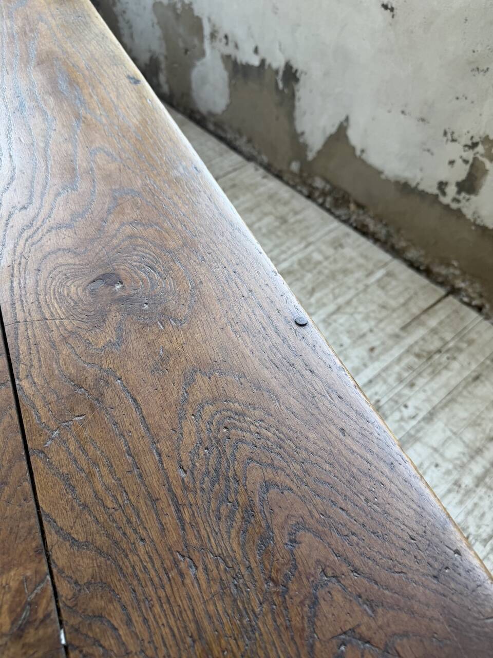 Table de gantier drapière 1900 chêne massif 330cm XL