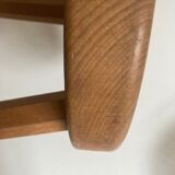 Wooden stool tripod hollow seat 1960
