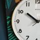 Horloge formica vintage pendule murale silencieuse "Beroz vert ocre"