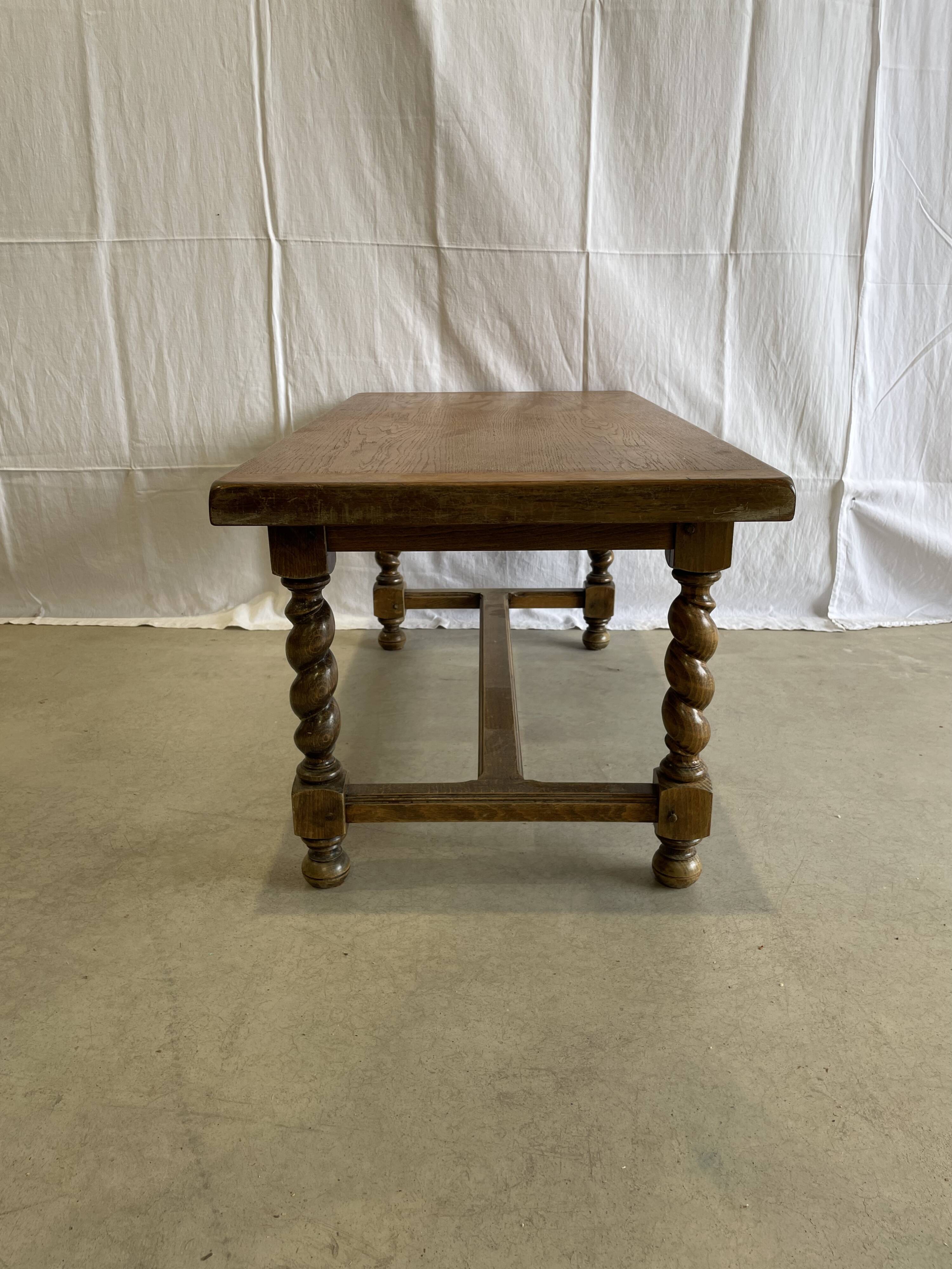 Solid wood coffee table Louis XIII style