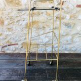 Vintage side table in brass and smoked glass, 1960