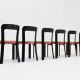 Vintage Bruno Rey dining chairs for Dietiker Switzerland 1970s, set of 6
