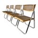 Vintage rattan folding chairs, 1970 - set of 4