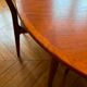 Large Danish round/oval table for 4 to 7-8 people, extendable (110 -